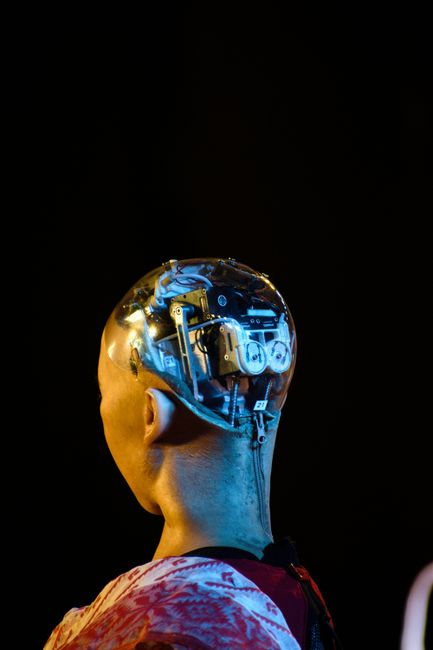 Abstract representation of AI technology divide