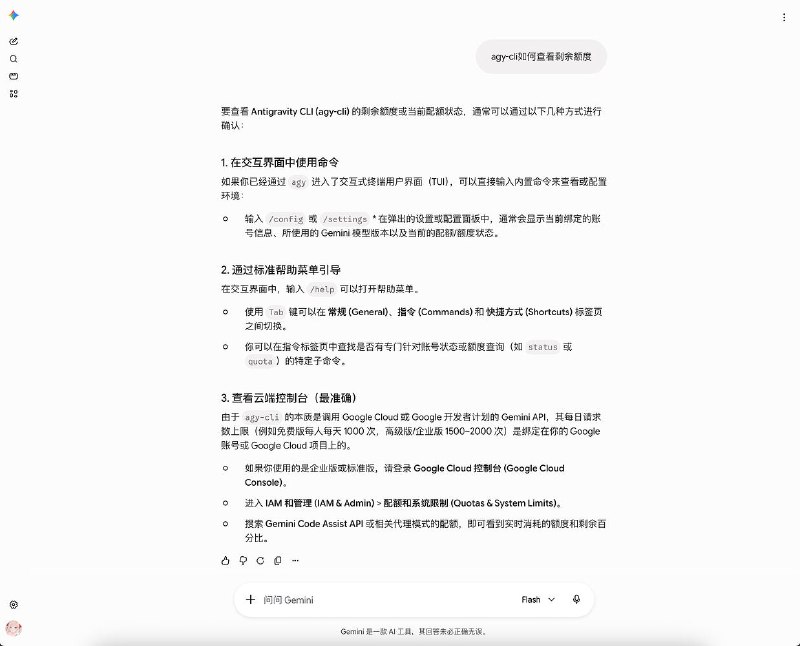 Gemini 搜索结果截图