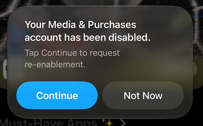 尼日利亚区 Apple ID 永封通知截图