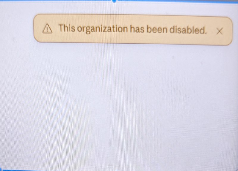 Claude账号被封禁界面