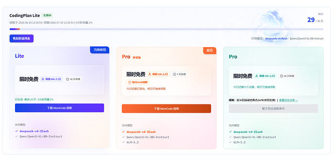 AtomGit 会员领取示意图