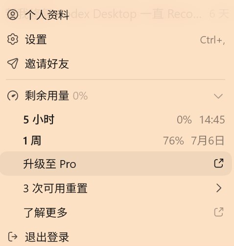 Codex额度消耗异常截图
