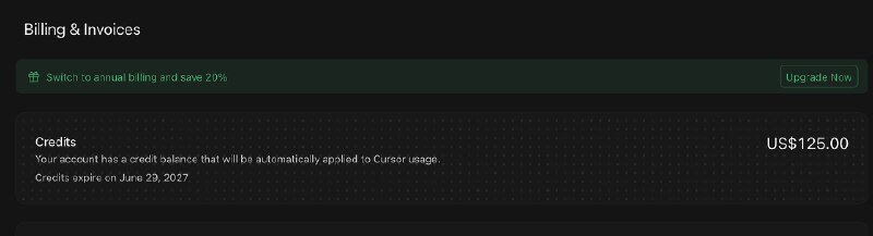 Cursor Credits 概念图