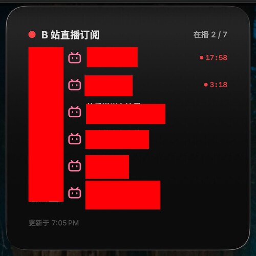 biliSub macOS 桌面小组件展示