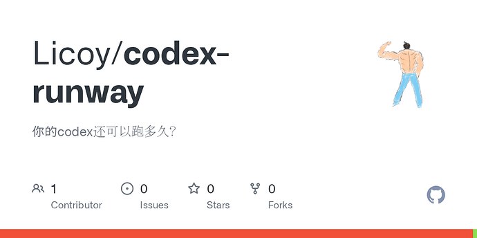 Codex Runway 状态栏界面示意图