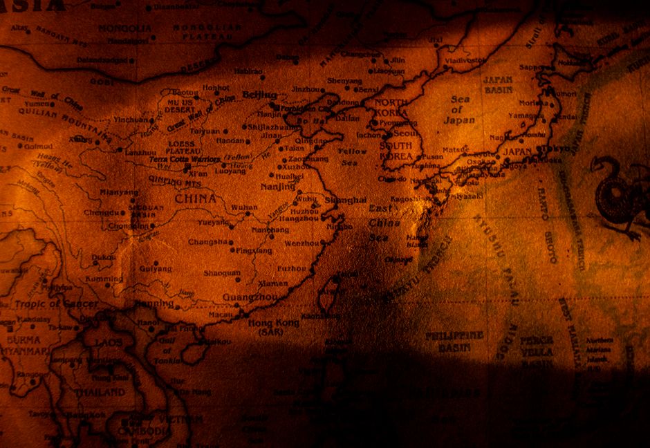 网络延迟测试地图显示从法兰克福到中国的Ping值