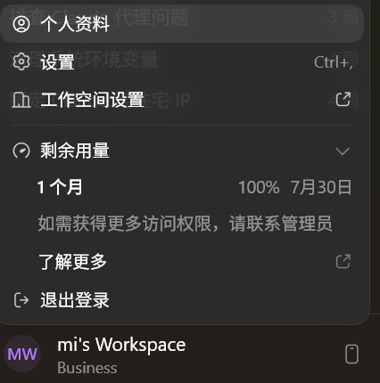 ChatGPT Team 账号额度使用情况截图