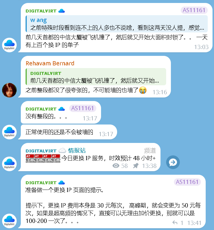 Digitalvirt更换IP价目表
